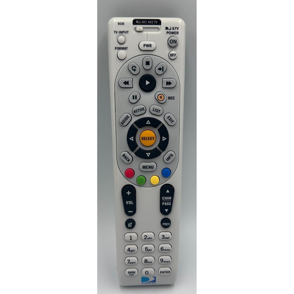 Direct TV DirecTV Remote Control 4 Devices RC65RX Tested Good Condition